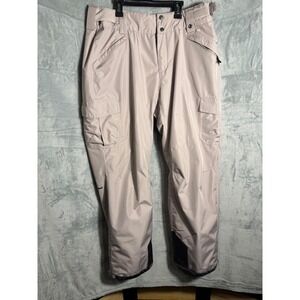 Tesla womens Insulated Snow Pants rose Tan Cargo Ski Snowboard Winter XL R‎
